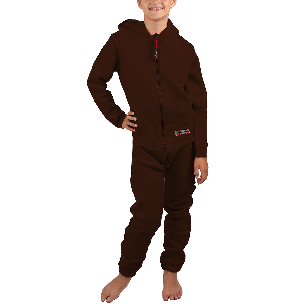 Gennadi Hoppe Kinder Jumpsuit - Jungen, Mädchen Onesie Jogger Einteiler Overall Jogging Anzug Trainingsanzug