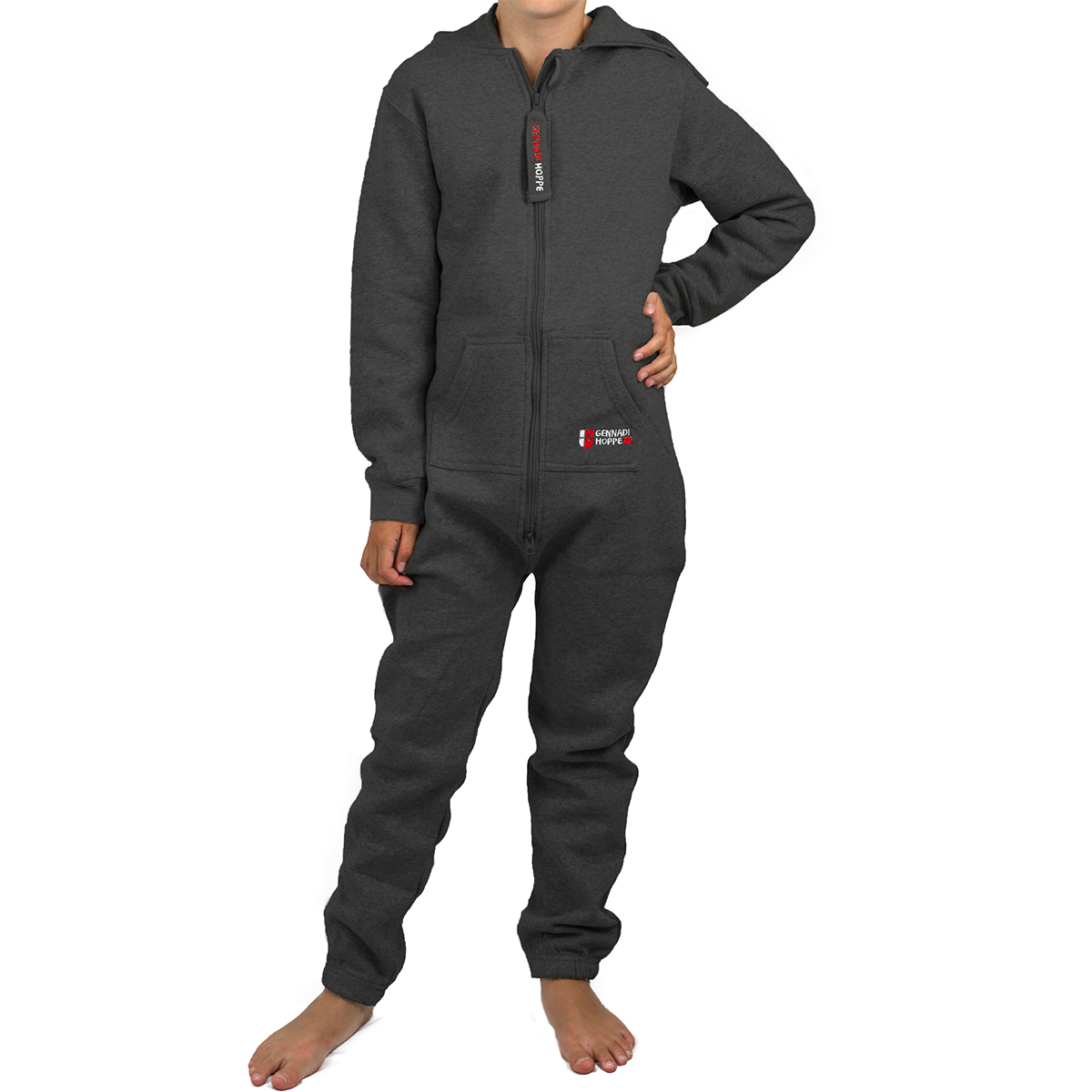 Gennadi Hoppe Kinder Jumpsuit - Jungen, Mädchen Onesie Jogger Einteiler Overall Jogging Anzug Trainingsanzug