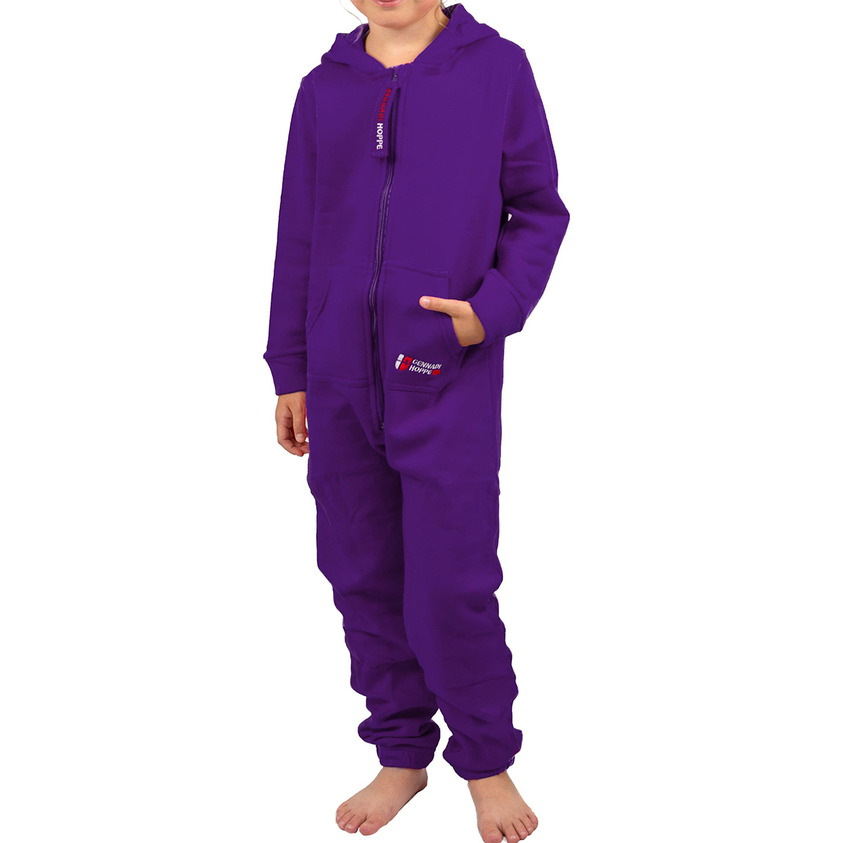 Gennadi Hoppe Kinder Jumpsuit - Jungen, Mädchen Onesie Jogger Einteiler Overall Jogging Anzug Trainingsanzug