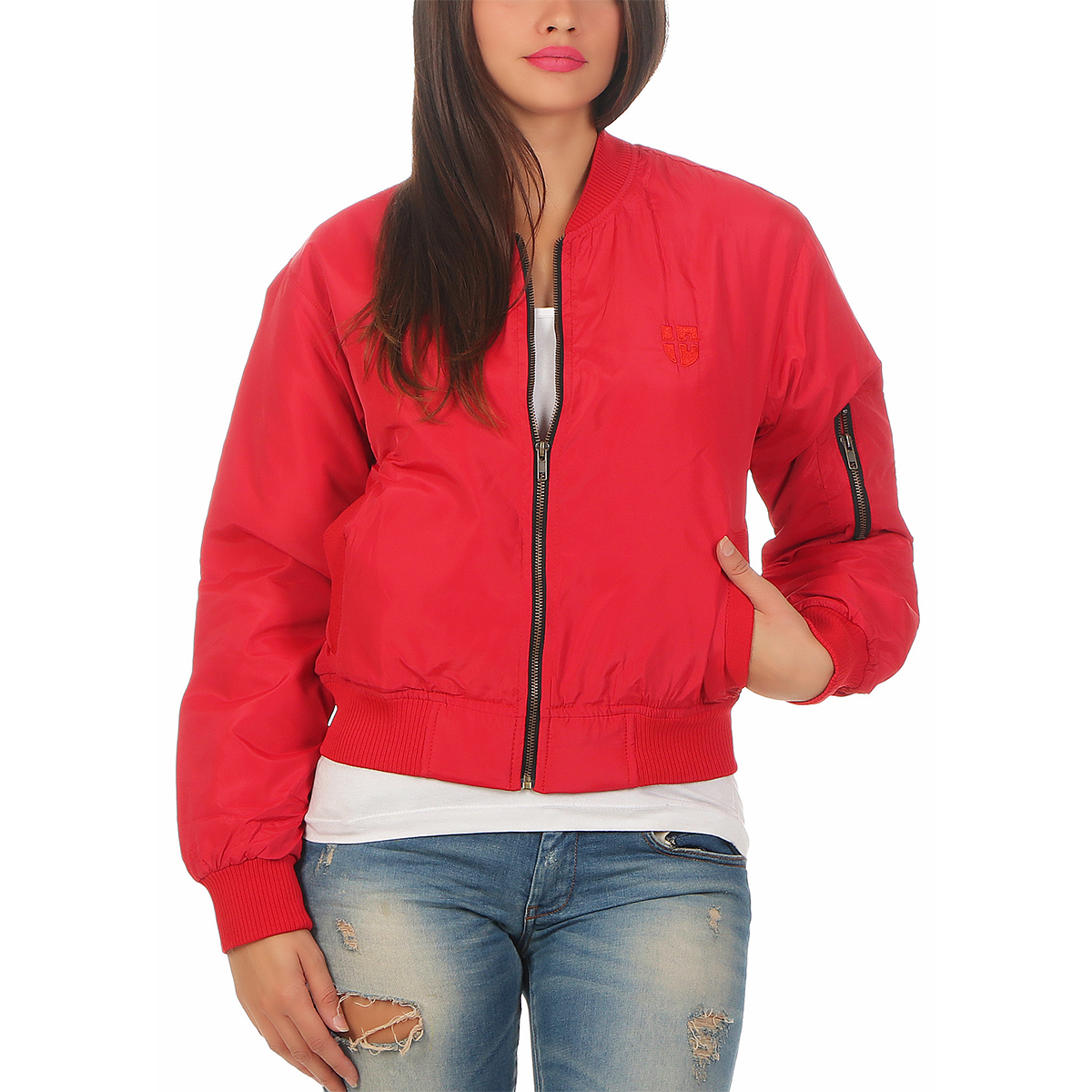 Gennadi Hoppe Damen Bomber Jacket Bomberjacke Pilotenjacke