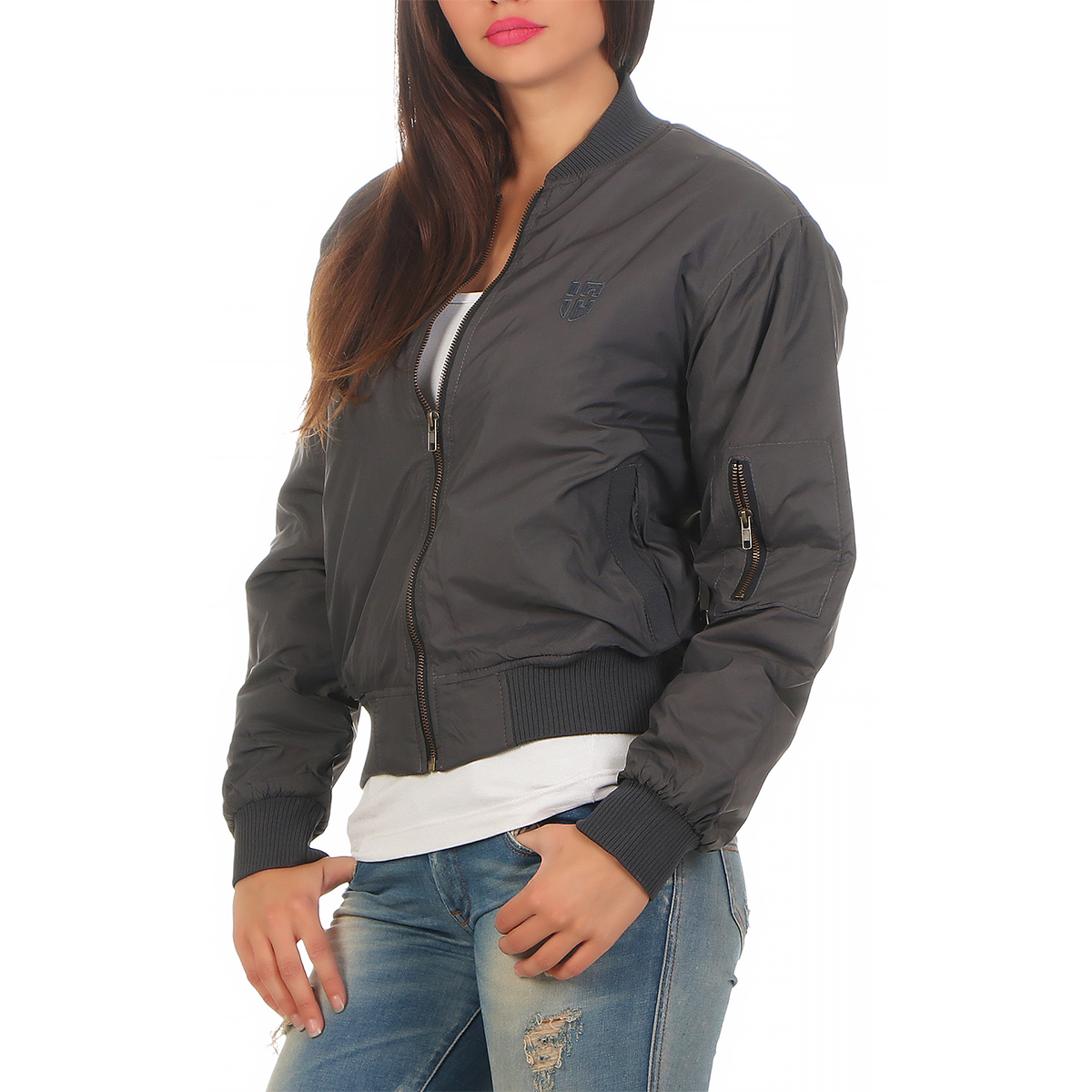 Gennadi Hoppe Damen Bomber Jacket Bomberjacke Pilotenjacke