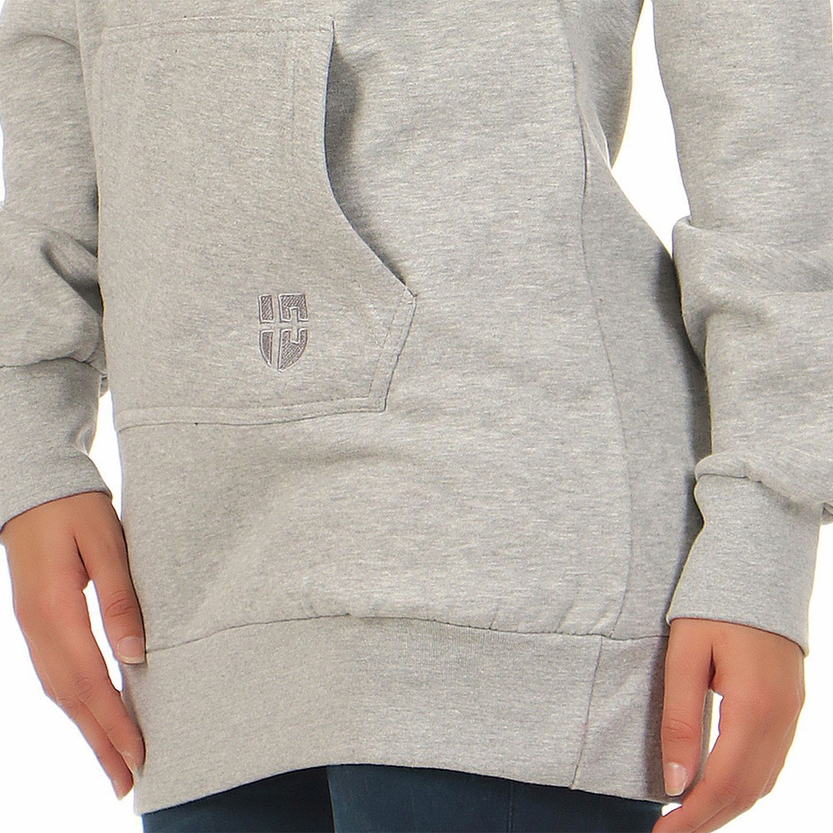 Gennadi Hoppe Damen Long Hoodie Longpulli Kapuzenpullover