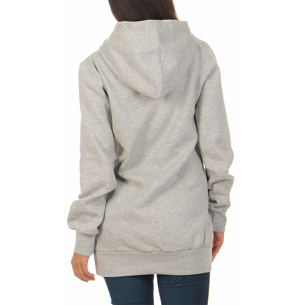 Gennadi Hoppe Damen Long Hoodie Longpulli Kapuzenpullover