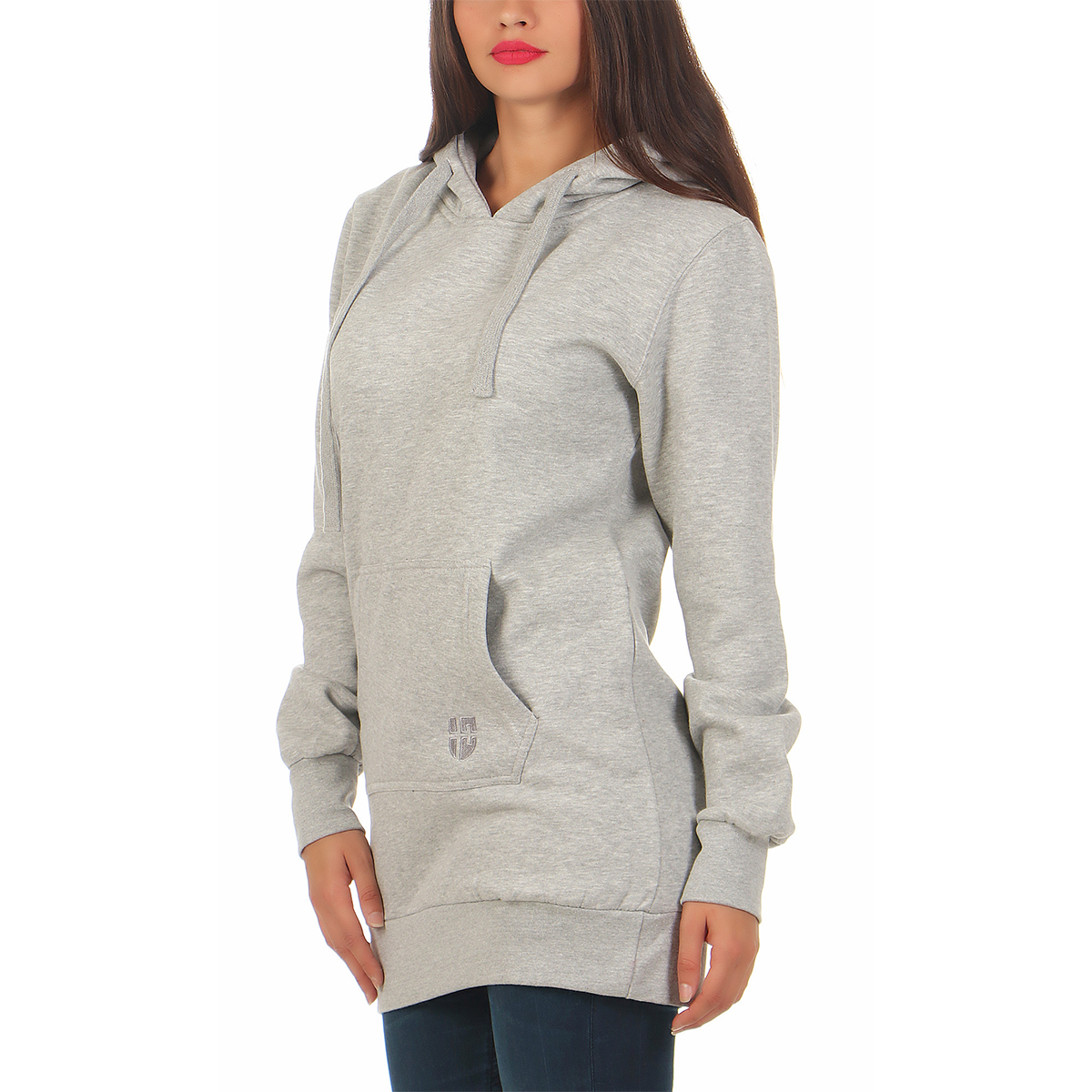 Gennadi Hoppe Damen Long Hoodie Longpulli Kapuzenpullover