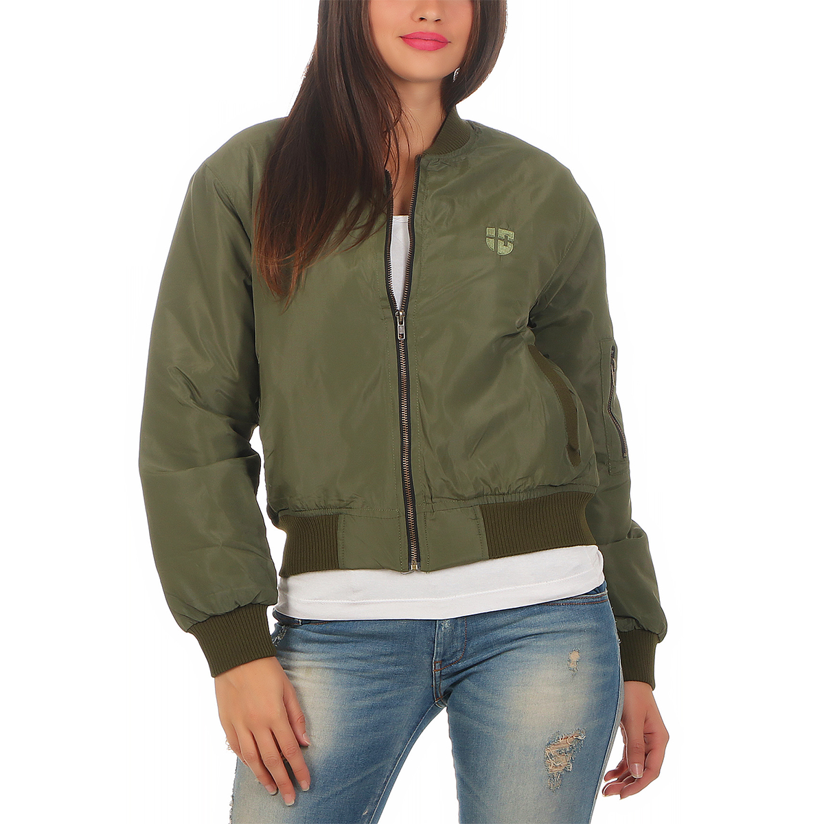 Gennadi Hoppe Damen Bomber Jacket Bomberjacke Pilotenjacke