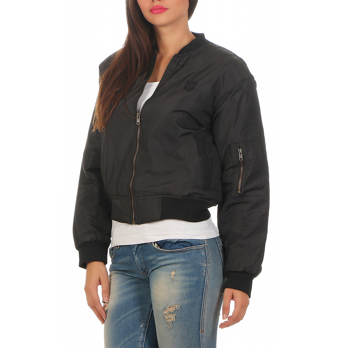 Gennadi Hoppe Damen Bomber Jacket Bomberjacke Pilotenjacke