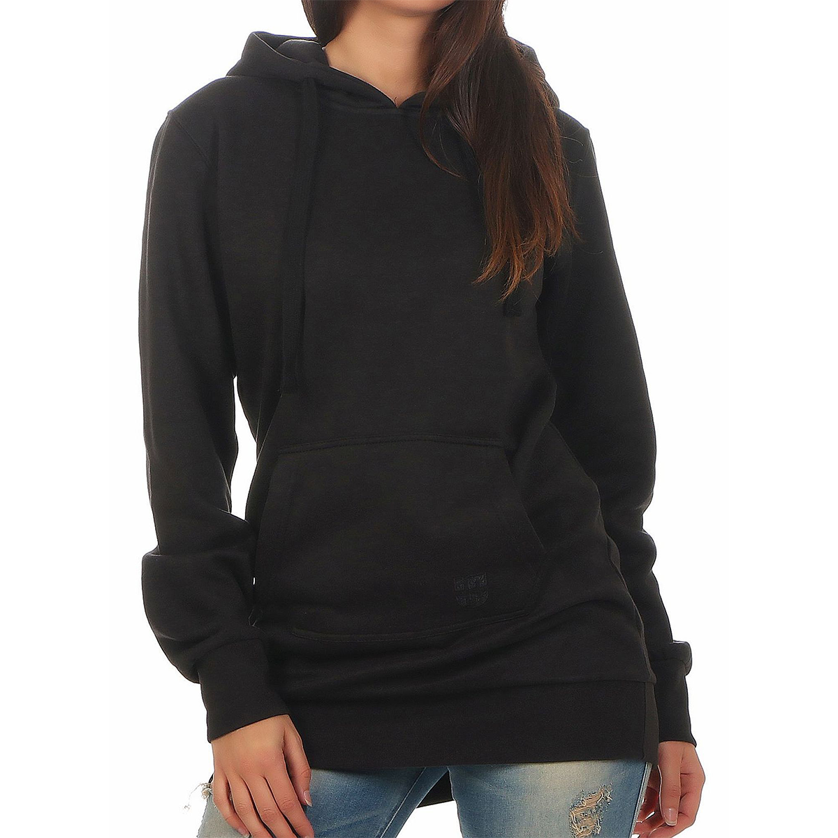 Gennadi Hoppe Damen Long Hoodie Longpulli Kapuzenpullover