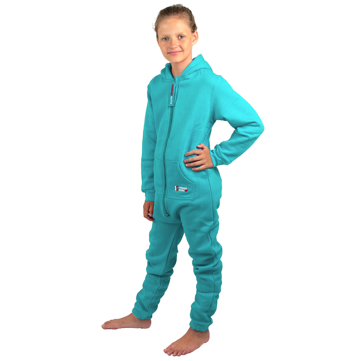 Gennadi Hoppe Kinder Jumpsuit - Jungen, Mädchen Onesie Jogger Einteiler Overall Jogging Anzug Trainingsanzug