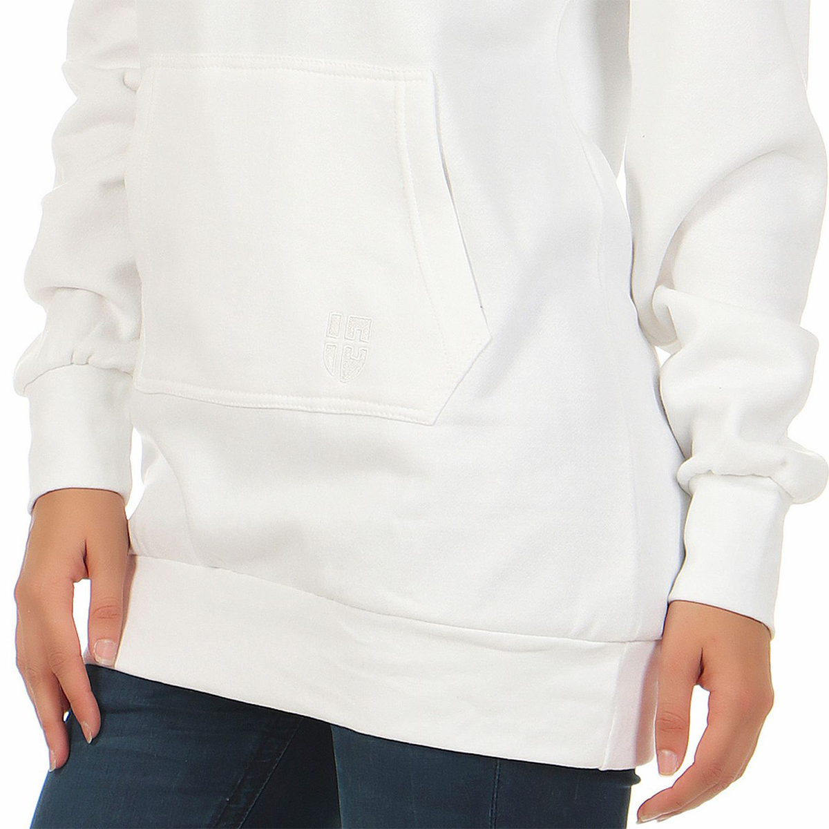 Gennadi Hoppe Damen Long Hoodie Longpulli Kapuzenpullover